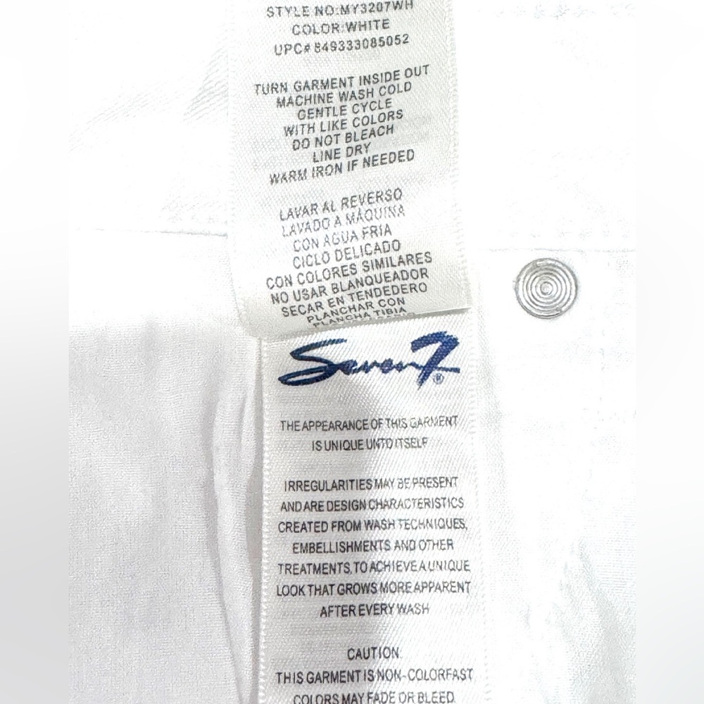 Seven 7 White High Rise Bermuda Shorts Size 8 - Picture 5 of 6
